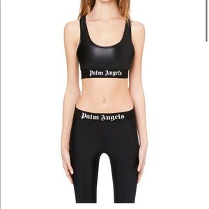 Palm Angels Sleek Black Sports Bra